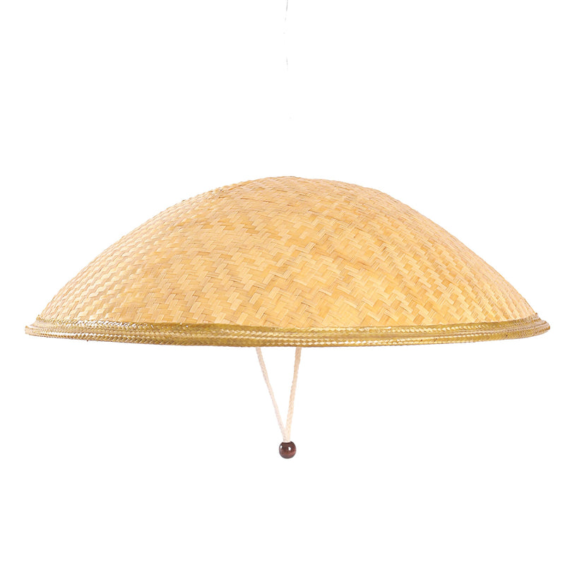 Japanese Traditional Handmade Ohenro Hat for Shikoku Pilgrimage 88 Bamboo Hat Umbrella (Yellow)