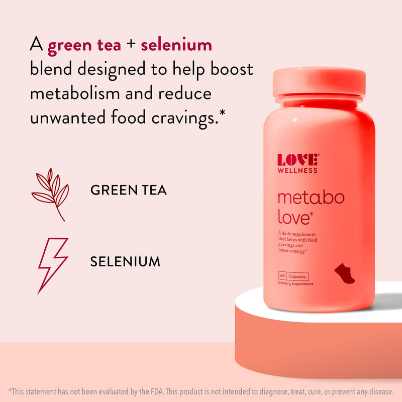 [Australia] - Love Wellness Metabolove Metabolism Booster | Curbs Food Cravings for Weight Management & Helps Boost Energy | Stimulant Free, Vegan & Gluten-Free Daily Supplement Pills | 60 Capsules 