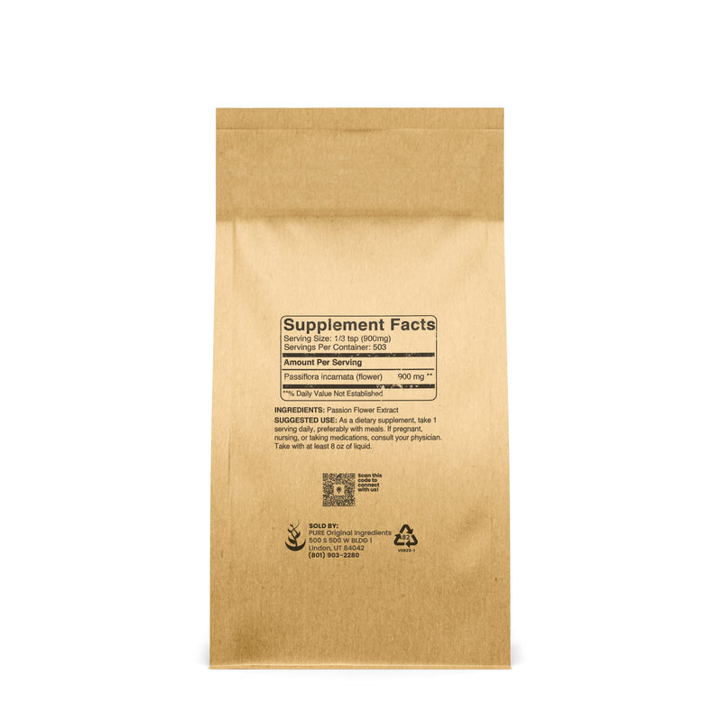 [Australia] - Pure Original Ingredients Passion Flower Extract (1lb) Pure and Natural, Non-GMO, Gluten-Free 