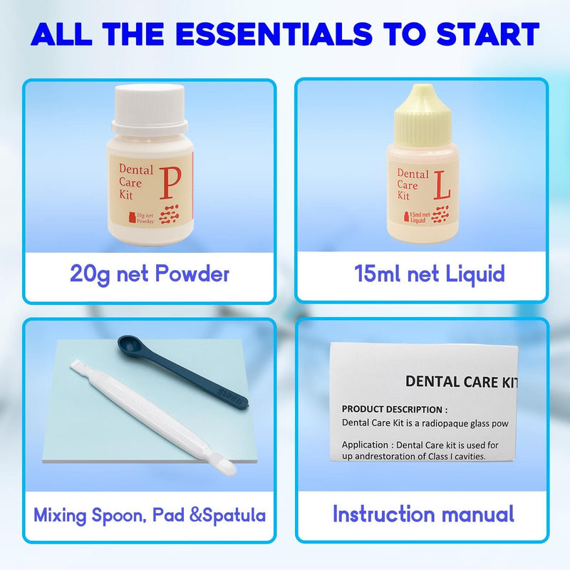 [Australia] - Dental Care Kit Zinc Oxide Eugenol Cement, Temporary Tooth Repair Kit for Crowns Filling, Temporary Teeth Fix for Confident Smile 