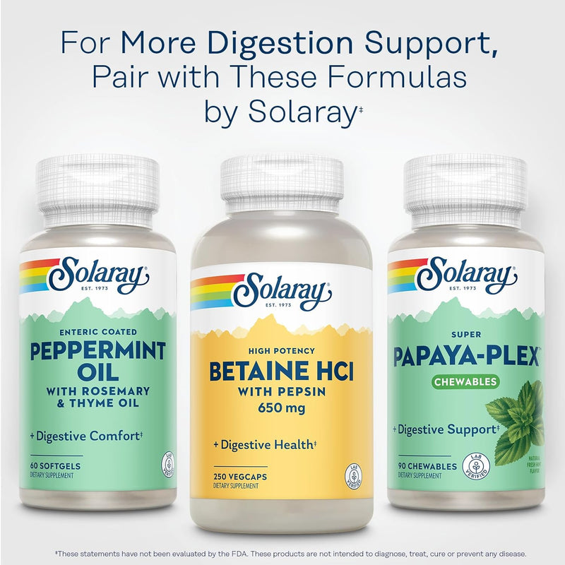 [Australia] - Solaray HCl w/Pepsin High Potency 650mg Caps 250 