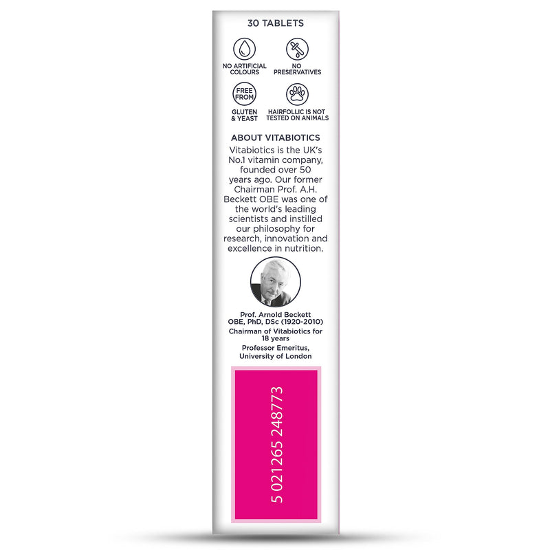 Hairfollic Her for Women, 30 Tablets, Vitabiotics 30 count (Pack of 1) Original For Women