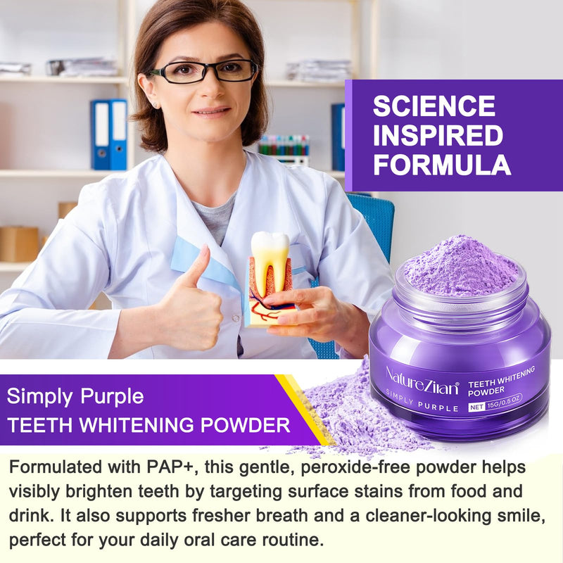 [Australia] - Teeth Whitening Powder - Teeth Whitening - Removes Stains - No Sensitivity - Toothpaste Power - Breath Freshener - for Coffee 