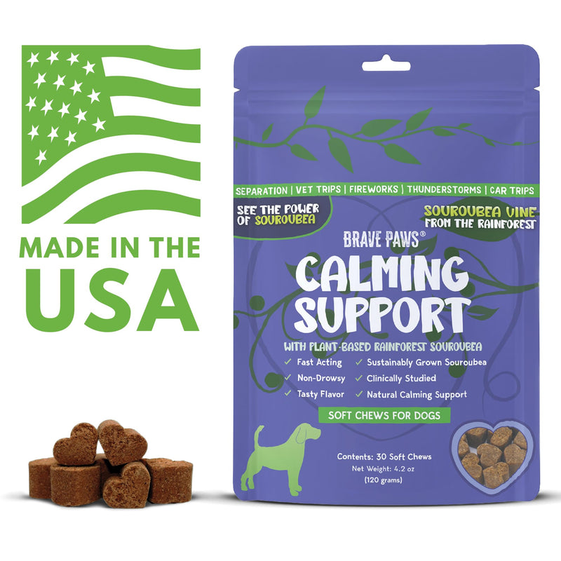 Dog Calming Chews - Anxiety Relief Treats - Calming Chews for Dogs with Natural Souroubea - Calming Treats for Dogs Help Manage Stress and Promote Relaxation, Anxiety Relief for Dogs, Made in the USA - PawsPlanet Australia