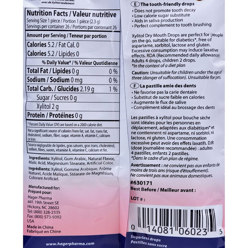 [Australia] - Dry Mouth Drops with Xylitol, Cherry 2 oz ( Pack of 3)3 