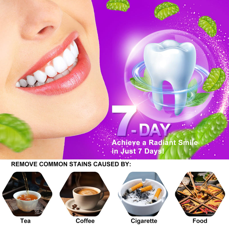 Teeth Whitening Strips,7-Day whitening Strips,Peroxide Free,Sensitive Teeth Whitener,Enamel Safe for Whiter Teeth,Deep Stains Removal,nstant Teeth Whitening Without The Harm (28pcs) Coconut 28pcs