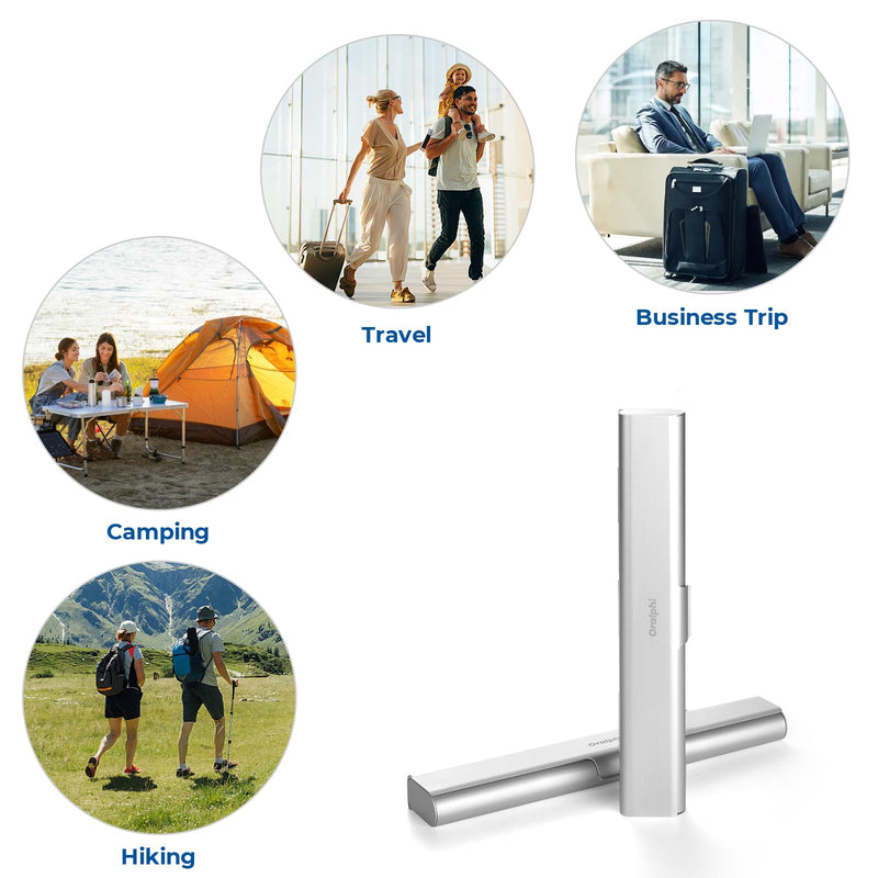 [Australia] - Aluminum Toothbrush Travel Case, Portable Travel Toothbrush Holder, Durable Manual Toothbrush Box Container for Traveling, Bathroom, Camping, Business Trip-1Pack Silver 1 Pack 