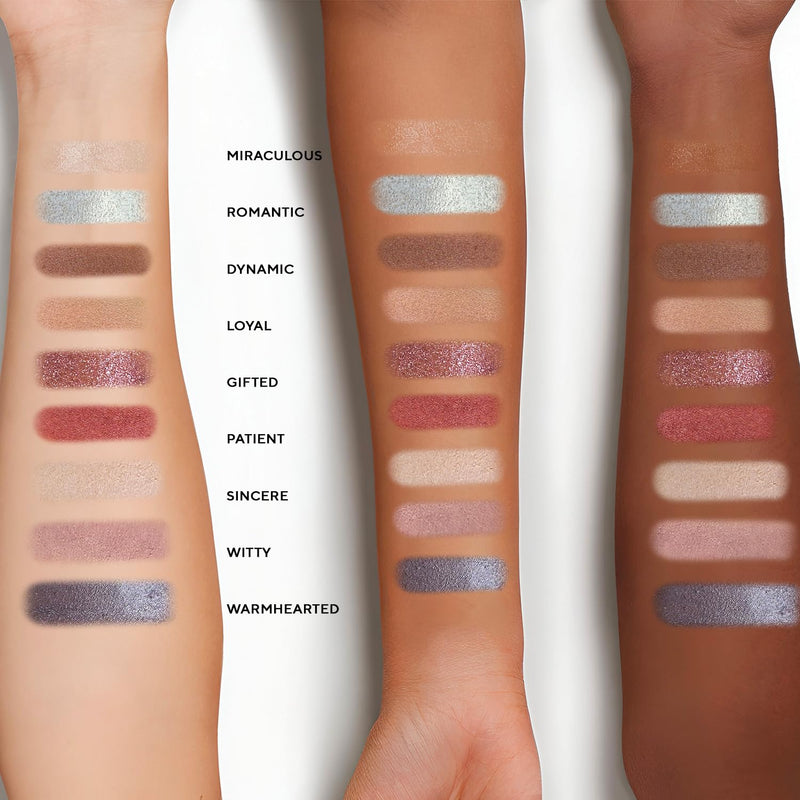 [Australia] - Mirabella - True To You Eye Makeup Palette, 17 Matte & Shimmer/Metallic Eye Makeup Colors, Talc-Free Eyeshadow with 1 Primer Included, Highly Pigmented Eyeshadow Palette Kit, Buff 