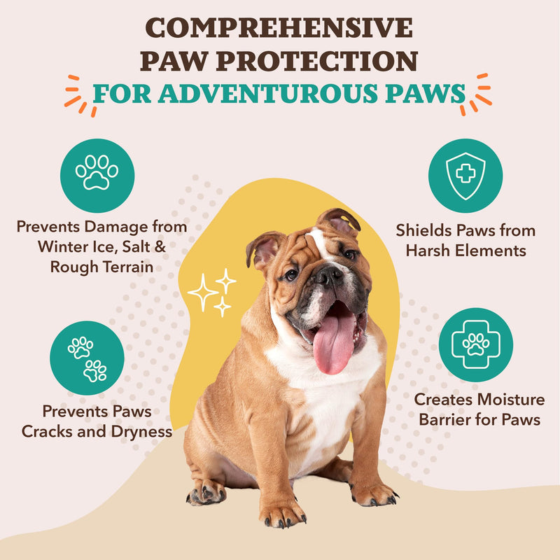 Natural Dog Company PAWDICURE Bundle, Paw Soother + PawTection Dog Paw Balms, Protect and Heal Dry, Cracked Dog Paw Pads, Organic, All Natural Ingredients, 2oz Sticks - PawsPlanet Australia