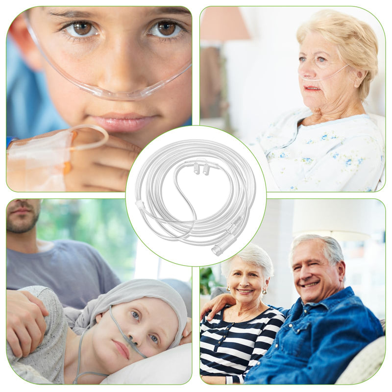 [Australia] - Adult Soft Nasal Oxygen Cannula Kit(10 Pack) - 7-ft Nasal Tubing for Oxygen, Included 5PCS Nasal Cannula Oxygen Tubing & 5PCS Tubing Connectors, Standard Connector 