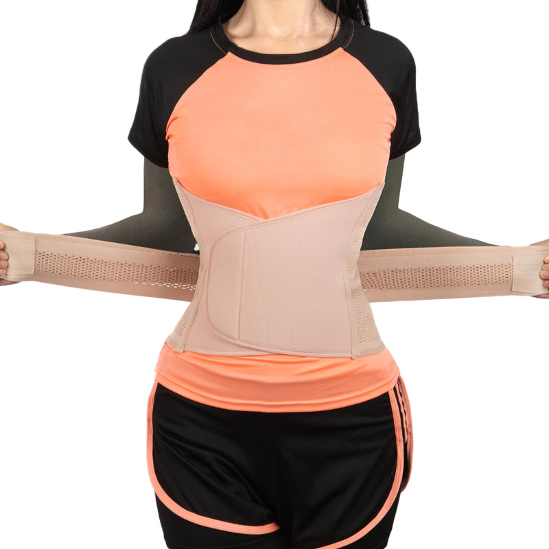 Shrink Smart Postpartum Belt - Belly Support Recovery Wrap - Postpartum Belly Band, Slimming Girdle, Body & Waist Shapewear, Post Surgery Pregnancy Support Band (Beige, Large/X-Large) Large-X-Large Beige