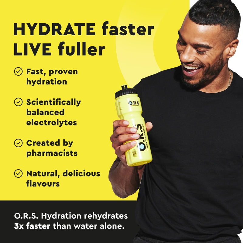 O.R.S Hydration Tablets with Electrolytes, Vegan, Gluten and Lactose Free Formula – Soluble Sports Hydration with Natural Lemon Flavour, 72 Count Lemon, 72 12 count (Pack of 6)