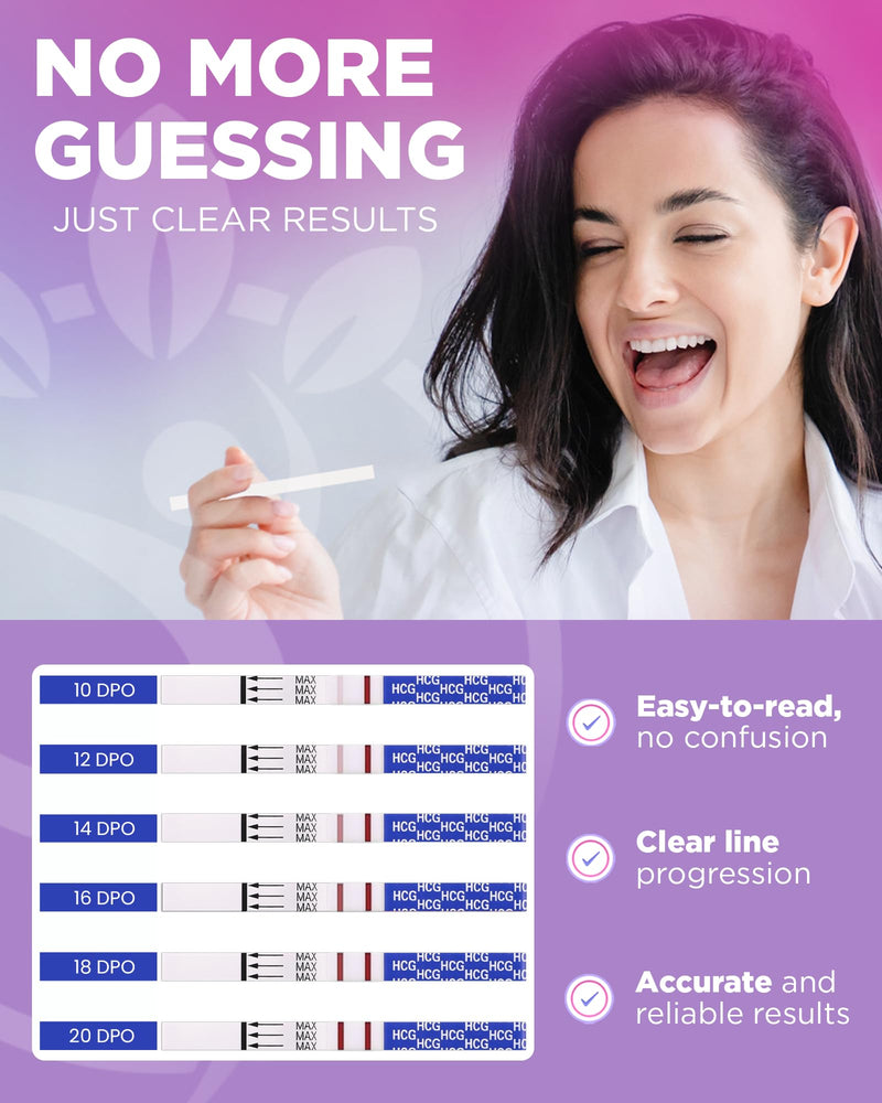 Pelvana Pregnancy Test Strips Easy at-Home Bulk Pregnancy Kit (20 Tests) | Value Pack Ideal for Women Trying to Conceive Naturally & Needing to Test Often, 20 HCG Pregnancy Tests, Results in 5 Minutes Pregnancy Tests - 20 HCG