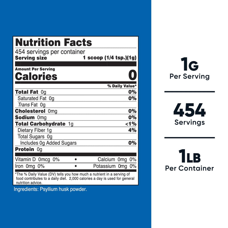 [Australia] - Nutricost Psyllium Husk Ground Powder (1lbs) - Gluten Free and Non-GMO 