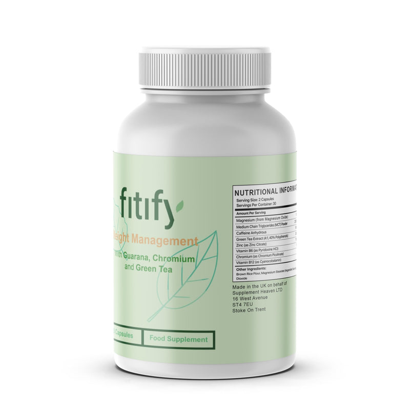 Fitify - 60 Capsules, Weight Management Capsules - Natural Ingredients, Cutting-Edge Food Supplement, Support Healthy Digestion, Supplement Heaven