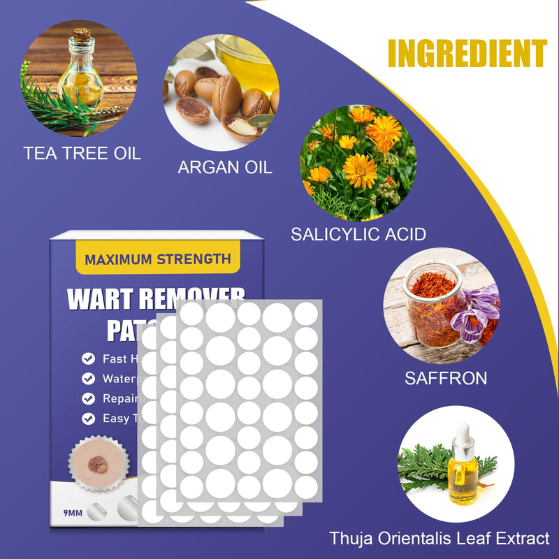 [Australia] - WABRINY Maximum Strength Wart Remover Patches, Fast & Easy Operate Hydrocolloid Waterproof Invisible Sticker, Skin Care Removal Patches for All Skin Types, 144pcs-G3 Purple 144 Count (Pack of 1) 