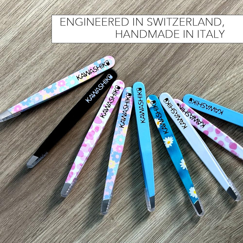 Hand-Sharpened Slant Tweezers | Ultra-Precision 25-Degree Angle for Eyebrow Shaping & Facial Hair Removal, Professional Stainless Steel for Women & Men (Pure White) Pure White