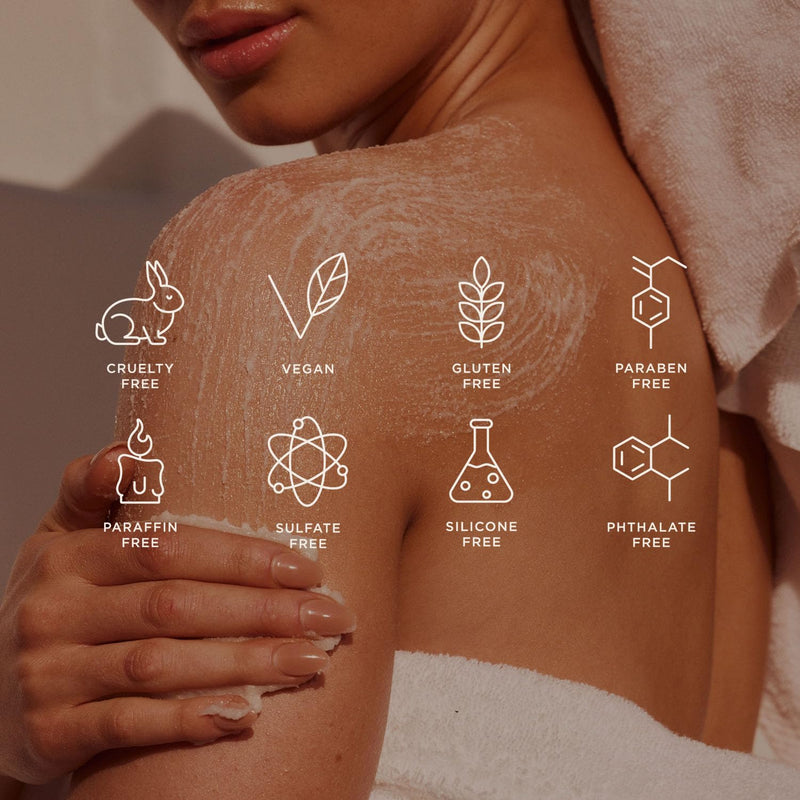 '+ Lux Unfiltered - N°28 Nude Beach Exfoliating Body Polish | Exfoliating Body Scrub in Santal - Sugar Scrub with Shea Butter, Passion Fruit Oil & Vitamin E - Vegan & Cruelty Free