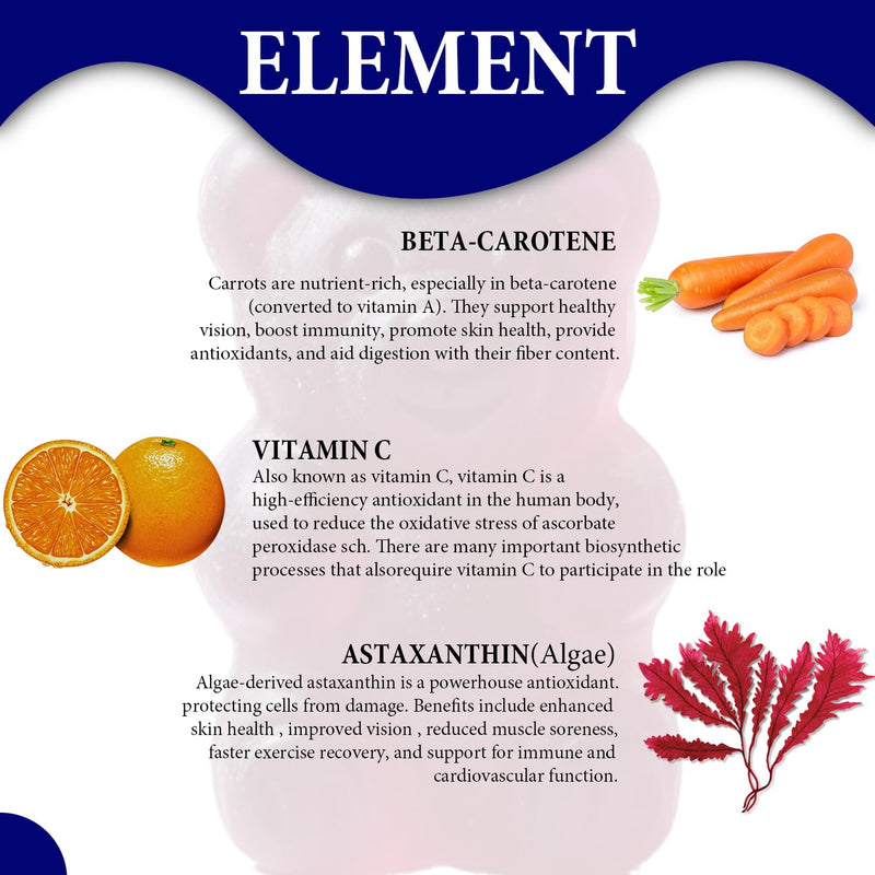 [Australia] - Tanning Gummies - Self Tan Supplement That Work Fast Without Sun - Daily Oral Chews with Beta Carotene Astaxanthin Lycopene & Vitamins for Skin Health Glow Up Sunless Tan - Vegan Sugar Free Blueberries 