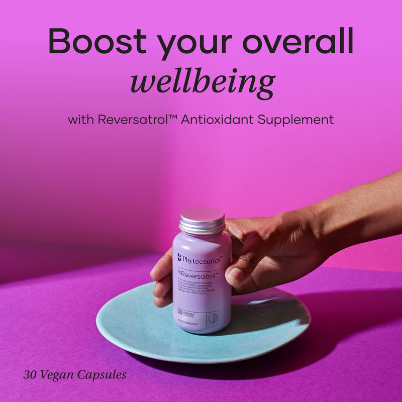 Reversatrol – Antioxidant Supplement for Men & Women with Form of Resveratrol Called ResveraFen™ - Inflammation & Healthy Ageing Support – 30 Vegan Capsules – 1 Month Supply
