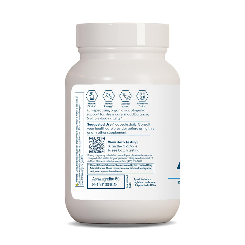 [Australia] - Ayush Herbs Ashwagandha Supplement, 60 Capsules 