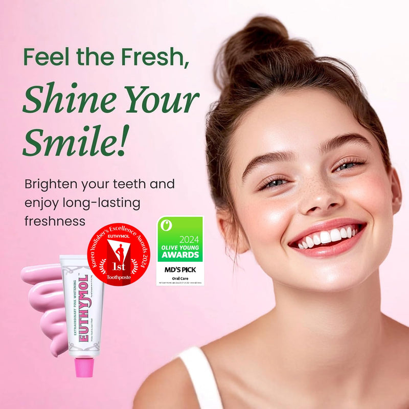 EUTHYMOL Whitening Toothpaste Gift Set | 3.7 oz*2 + Squeezer Set | Whitening Toothpaste, Squeezer set for Sensitive Gum & Teeth, Refreshing Breath, Cavity Prevention, Best Gift for Loved One