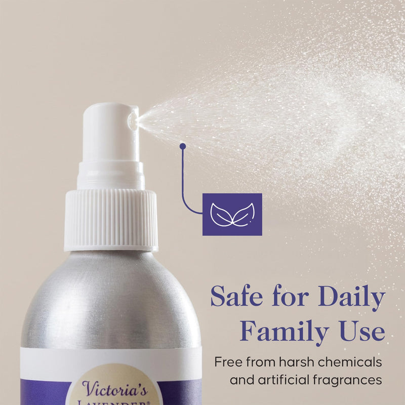 Victoria's Lavender Linen Spray - Aromatherapy Pillow Mist, 3 Pack, 8oz | Soothing Lavender Essential Oil for Bed and Pillow Comfort, Ideal Holiday Gift, Handmade in Oregon - Made in USA