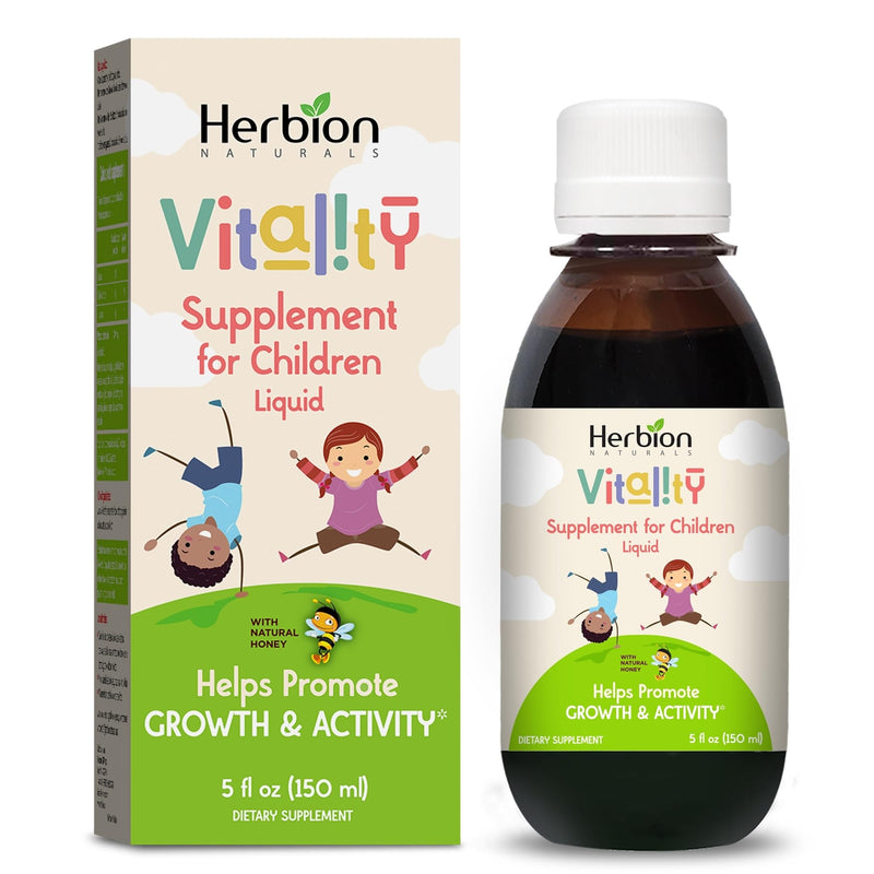[Australia] - HERBION Naturals Vitality Supplement for Children, Promotes Growth and Appetite, Relieves Fatigue, Improves Mental & Physical Performance, for Kids 1 Year & Above, 5 Fl Oz (Pack of 2) 5 Fl Oz (Pack of 2) 