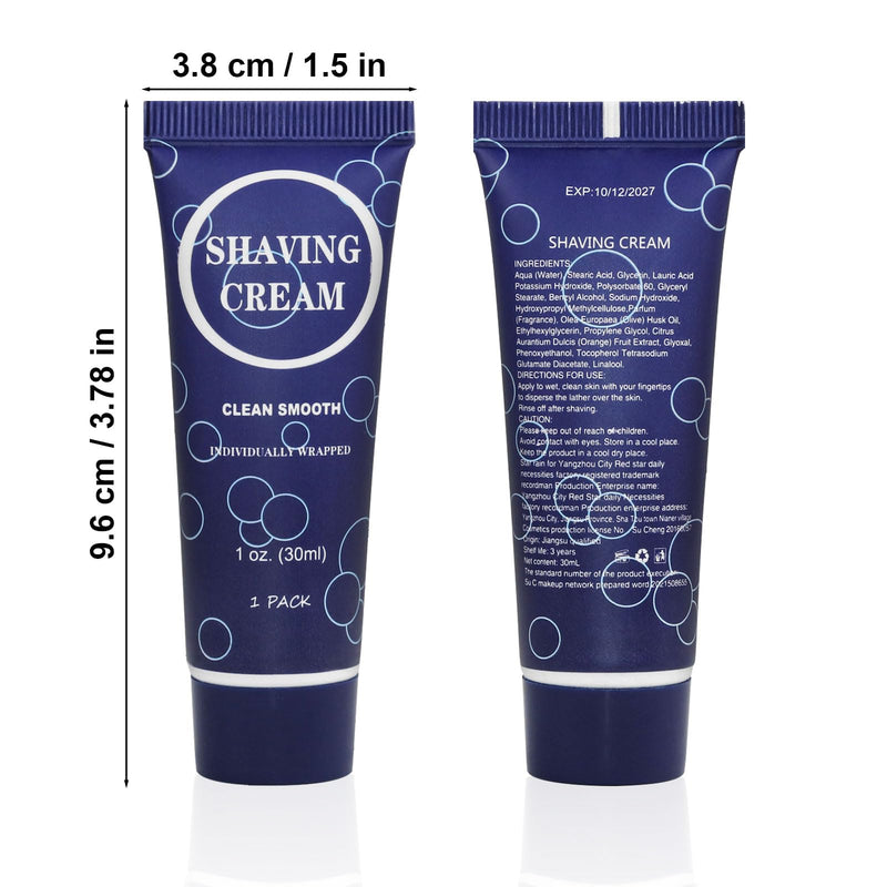 [Australia] - Travel Shaving Cream for Men, Individually Wrapped Mini Shaving Cream in Bulk, Disposable Travel Size Toiletries Amenities Vacation for Hotel, Shelter/Homeless/Nursing Home/Charity 1 oz (Pack of 30) 3.33 Ounce (Pack of 30) 