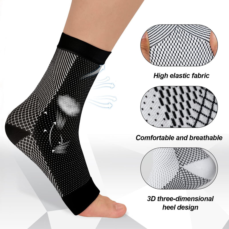 [Australia] - hautllaif 2 pairs of orthopedic compression socks, compression socks for men and women for the night L/XL-2 pairs of nylon 