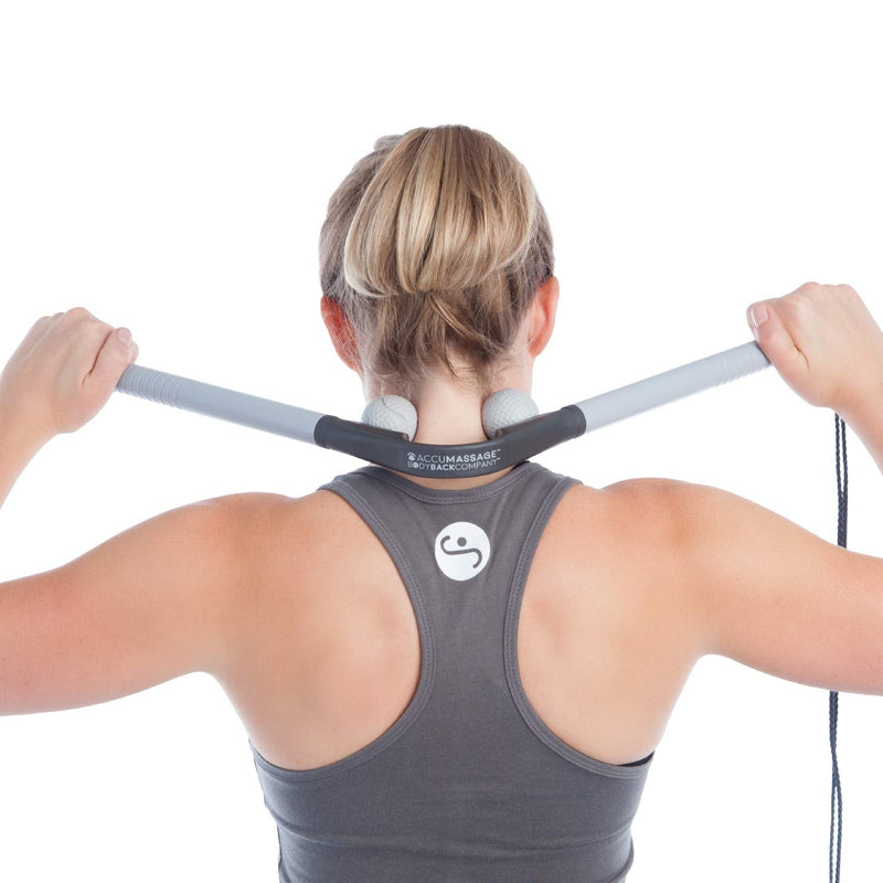 [Australia] - Body Back AccuMassage - Dual Pressure Point Massage Tool & Massage Hammer - 2 in 1 Design - Shiatsu Neck Massager Tool, Golf Ball Percussion Massager for Deep Tissue AccuMassage - 1-pack 