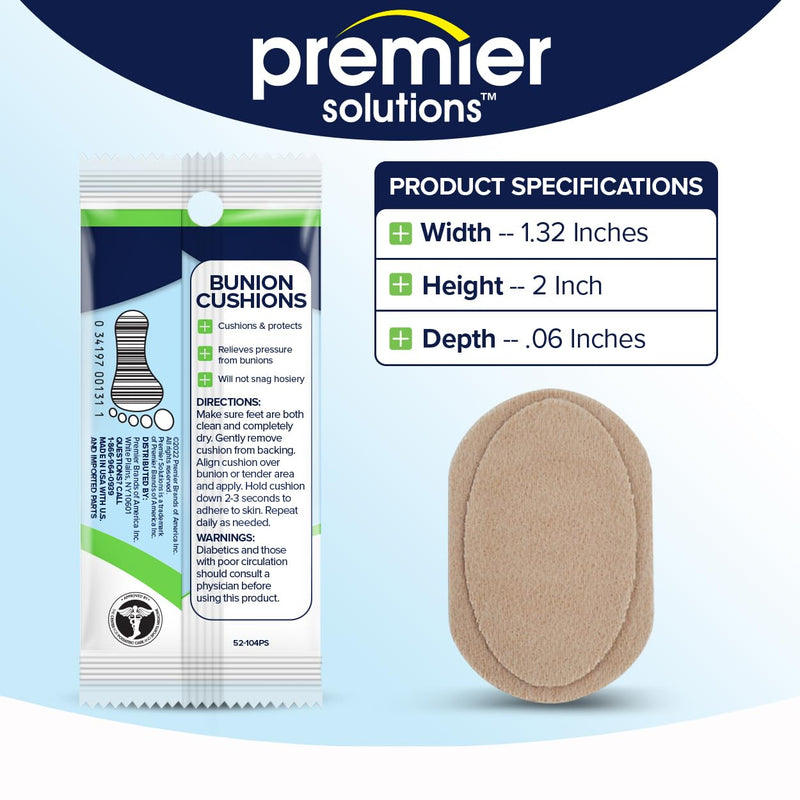 [Australia] - Bunion Pain Relief Pads, Moleskin Guards for Shoes, Protects Feet for Men and Women, Reduces Friction, Self-Stick Adhesive, All Day Water Resistant Protection 36 Count (6 Packs of 6) 