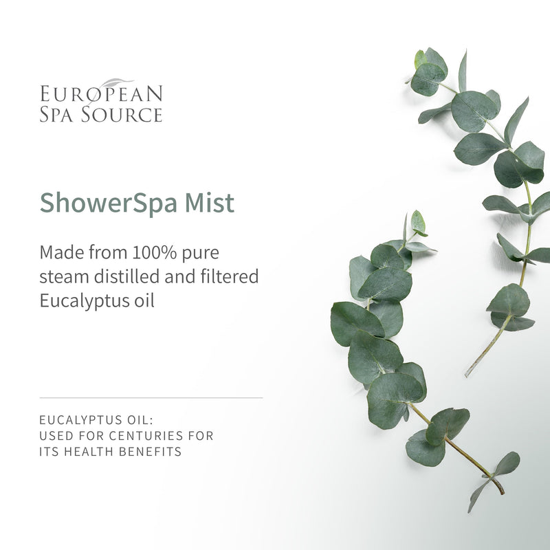Eucalyptus ShowerSpa Mist Spray for Aromatherapy, At Home Spa Experience, Sinus Congestion Relief, and Tension Relief, 4 fl oz.