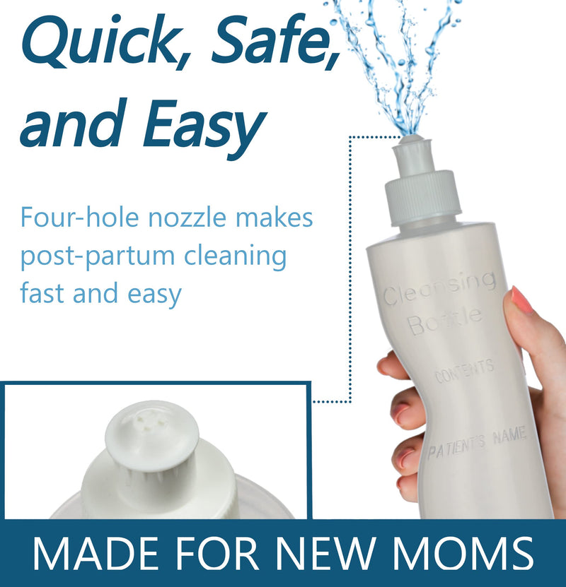 [Australia] - Perineal Lavette Irrigation Bottle for Postpartum Care - After-Birth Essentials for Mom to Soothe and Clean Perineal Area - Premium Portable Bidet for Women - 8OZ (Pack of 3) 