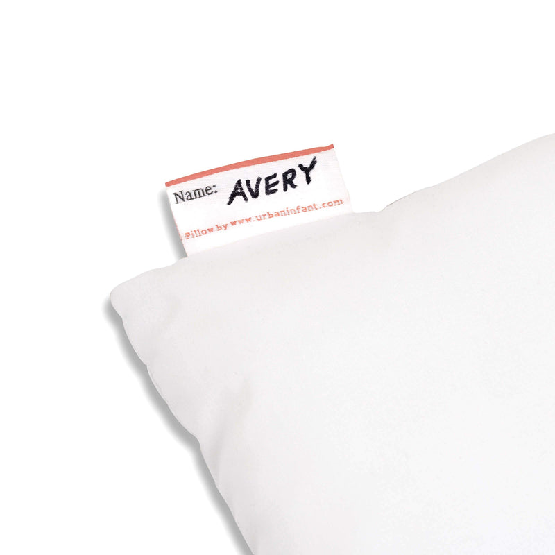 [Australia] - Urban Infant Pipsqueak Small | Tiny | Mini Pillow with Name Tag - 11in x 7in x 2.5in - Machine Washable - White Pillow with White Case White Pillow W/ White Case Pillow w/ Case 