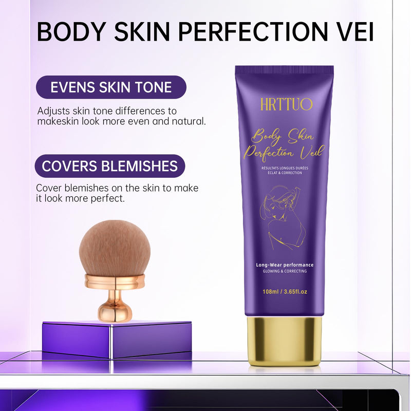 [Australia] - Body Coverage Perfector with Brush - Waterproof Leg & Body Makeup for Skin Imperfections & Uneven Tone, Transfer-Resistant Natural Finish Concealer, Flawless Looking Legs (Golden Radiance) Golden Radiance 
