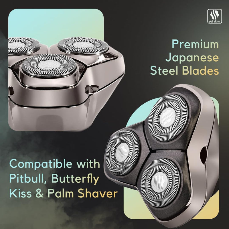 [Australia] - Skull Shaver Carver PRO 3 Head Replacement Blade | Electric Shaver Replacement Heads 
