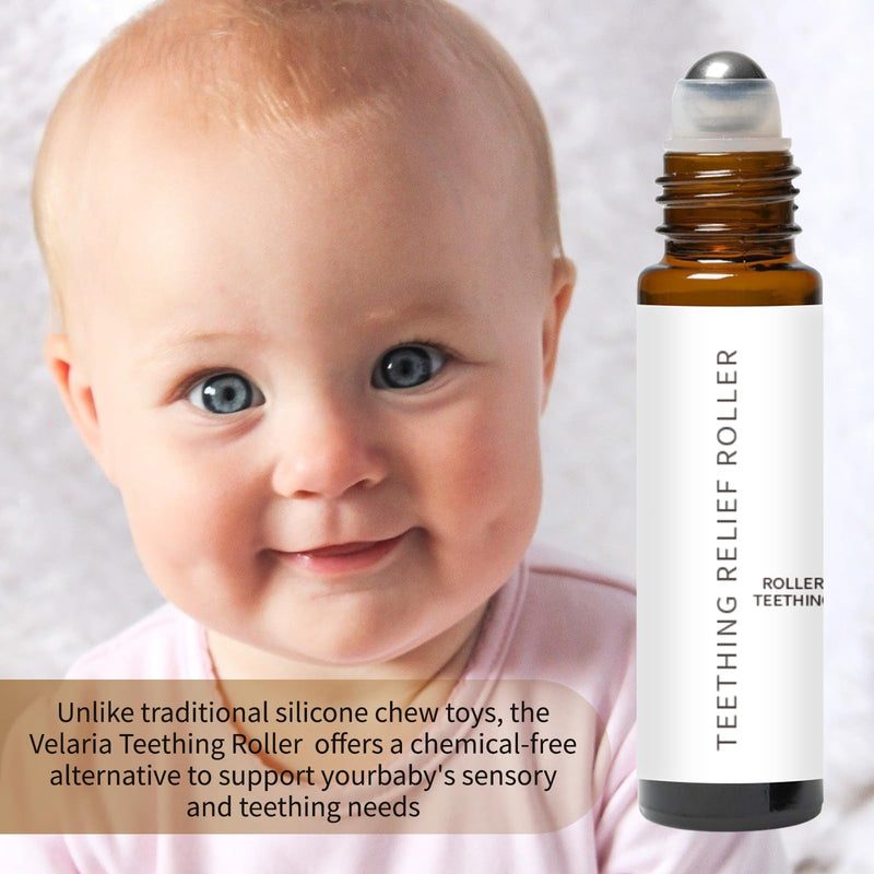 [Australia] - Teething Roller All Natural for Babies, Natural Gum Relief with Chamomile & Rose Oil, 2Pack 