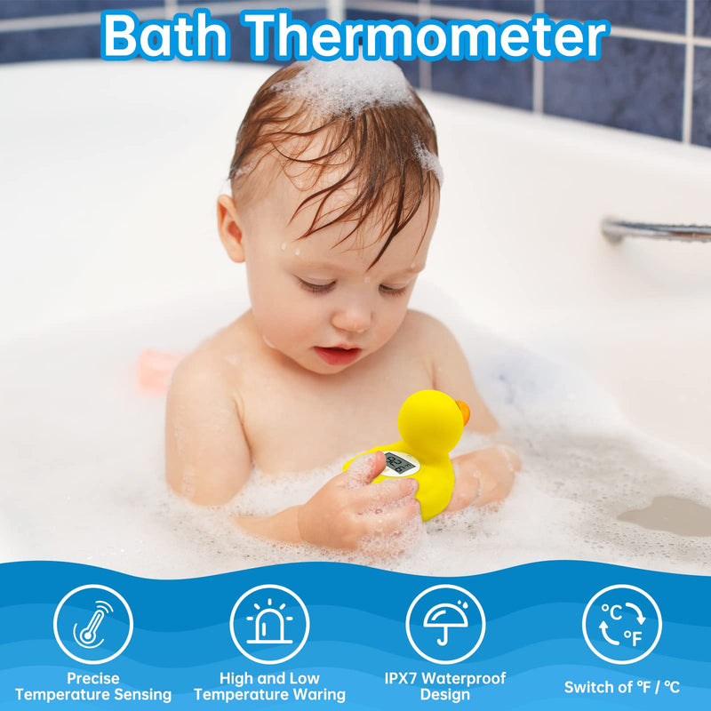 [Australia] - B&H Duck Baby Bath Thermometer, Digtal Tub Thermometer for Accurately Measuring Baby's Water Temperature, BPA Free, Toddlers Safety Floating Toy 