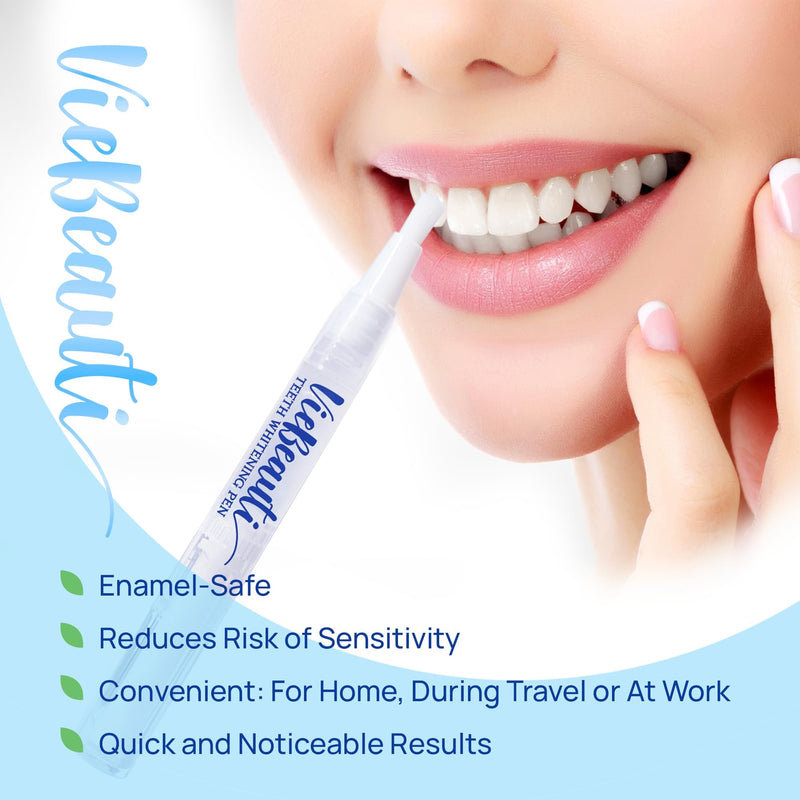 [Australia] - Teeth Whitening Pen Gel Kit: 35% Carbamide Peroxide Gel for Stain Removal - No Sensitivity with Remineralizing Pen for a Brighter Whiter Smile Mint (5 Pack) 