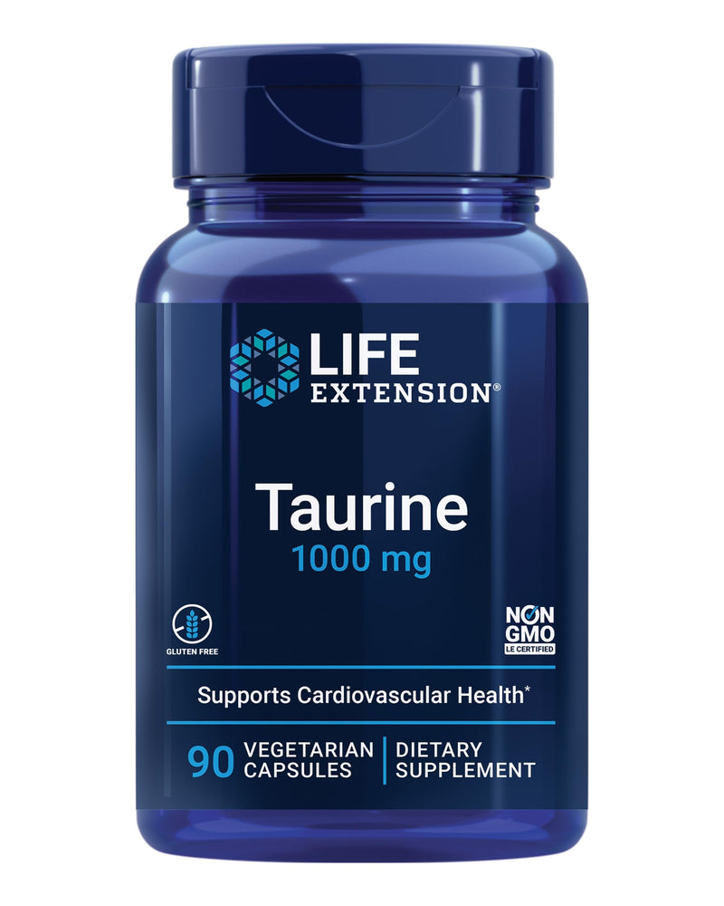 Life Extension Bio-Quercetin 30 Capsules & Taurine 1000mg 90 Capsules Bundle