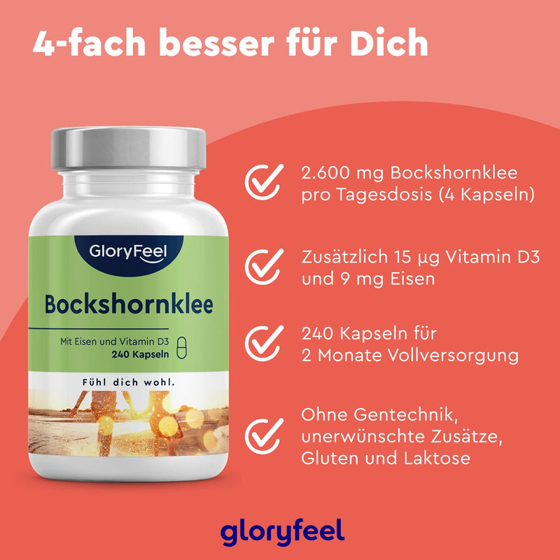 [Australia] - Fenugreek capsules - 2600mg Fenugreek activated & high dose - 240 capsules - Support during breastfeeding - With vitamin D3 + iron - Vegan, laboratory tested, made in Germany without additives 