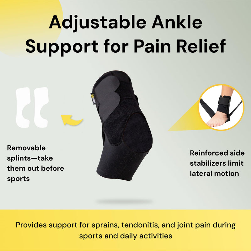 [Australia] - BraceUP Ankle Brace - Relieve Pain, Enhance Stability for Foot Pain, Sprained Ankle, Achilles Tendonitis, Men and Women One Size 