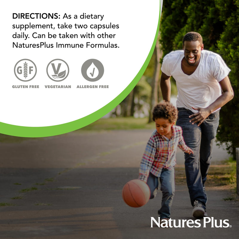 NaturesPlus Immune Boost - 60 Tablets - Enhanced Antioxidant Respiratory Support, Overall Immune System Health - With High-Potency Vitamins & Minerals - Vegetarian, Gluten Free - 30 Servings