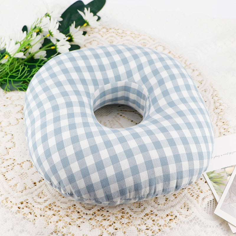 [Australia] - Donut Pillow Ear Piercing Pillow O Shaped Sleeping Pillow Removable Pillowcase Soft Round Ear Cushion Hollow Ear Hole Pad Side Sleeper Pillow 