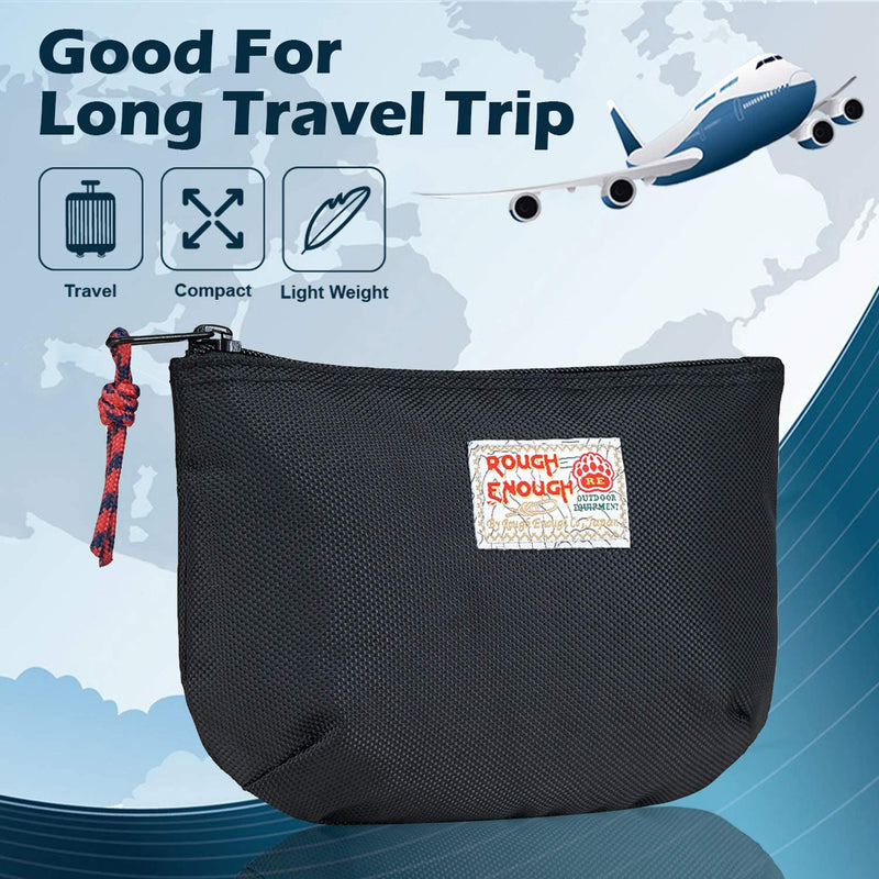 Rough Enough Travel Pouch Small Makeup Bag for Purse Cable Organizer Bundle Set