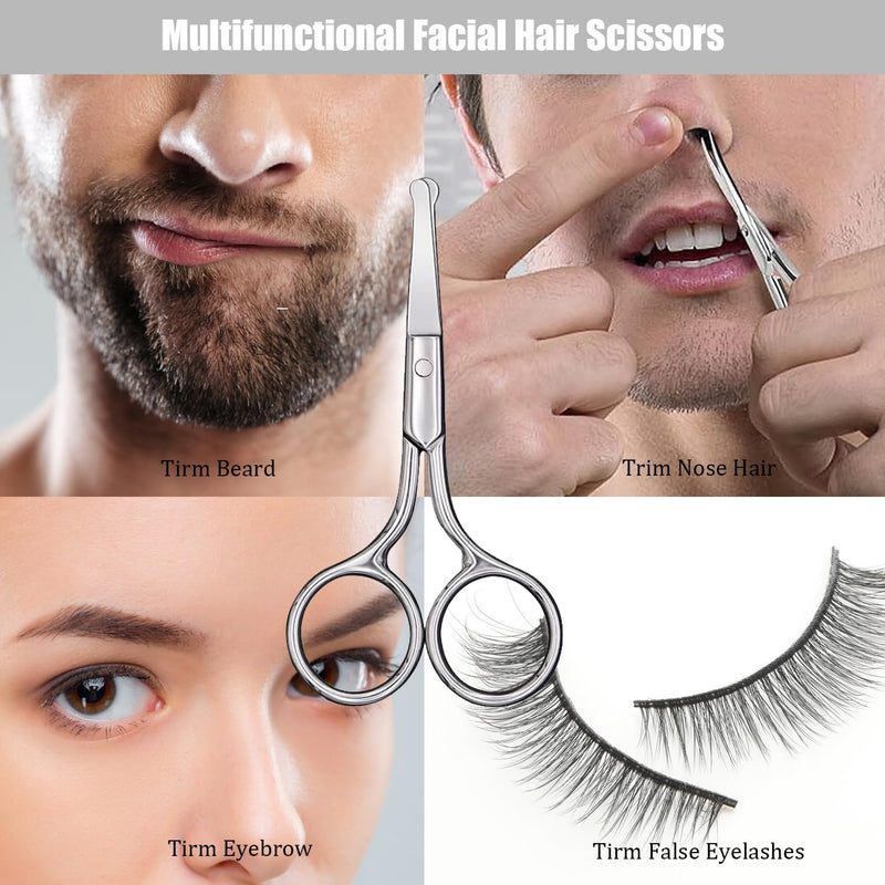 Hair Cutting Scissors Barber Shears Kit, Fcysy Capas De Barbero Profesional Hair Thinning Scissors for Haircutting, Haircut Scissors Blending Shears Eyebrow Hair Trimming Scissors Set for Men Women 13pcs Black