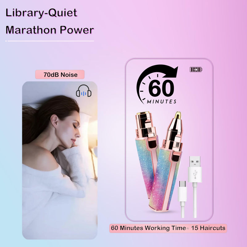[Australia] - Electric Eyebrow Razor, Nose Trimmer, Nasal Hair Remover, Epilator Eyebrows Lip Fuzz, Remover Shavers Clippers Epilators Hair Removal for Women Sensitive Beauty Accessories Tools 
