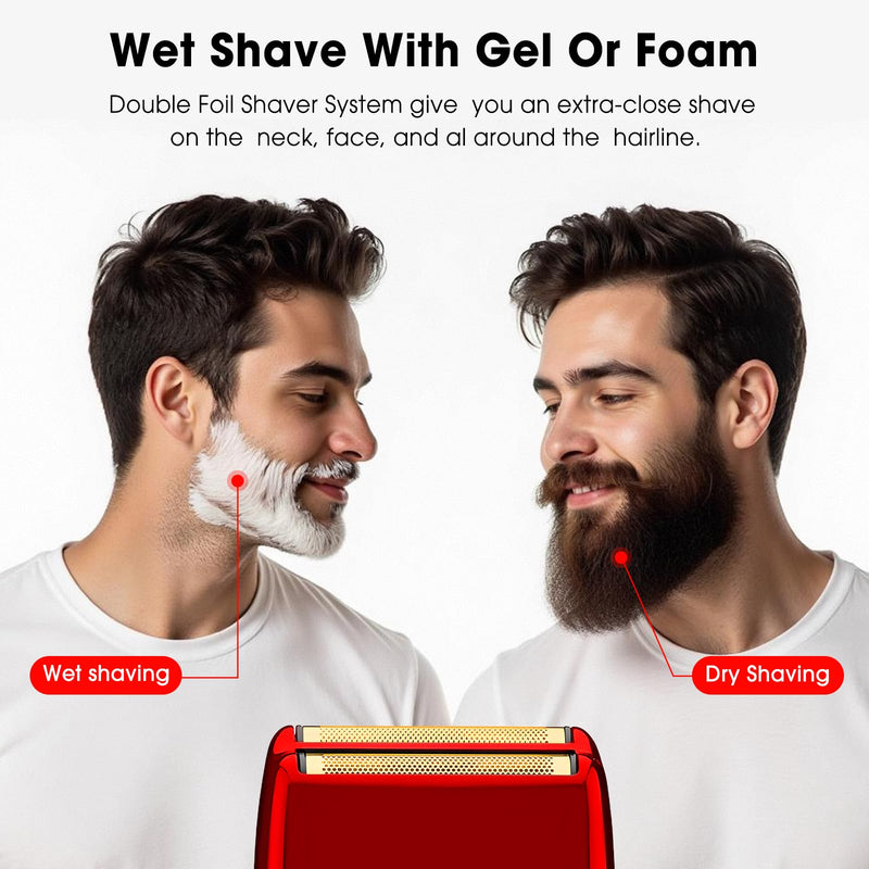 [Australia] - FX3 Shaver Replacement Head Compatible with BaByliss Pro FX3 Foil Shaver, Hypoallergenic Gold Foil, Red 