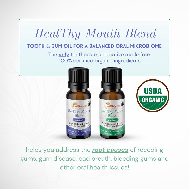 OraWellness Healthy Mouth Blend Organic Tooth Oil, Fluoride Free Made in The USA Toothpaste & Mouthwash Alternative Tooth, Natural Rinse for Healthy Teeth & Gums for Women, Men and Kids, Pack of 1 Original 0.5 Fl Oz (Pack of 1)